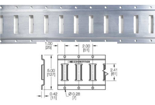 Barra Aluminio Cuadrada + Riel Tipo E 3m + Cinto Para Riel E