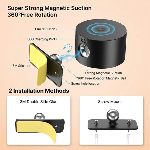 Luz Nocturna Portátil Recargable De 2 Unidades Con Control