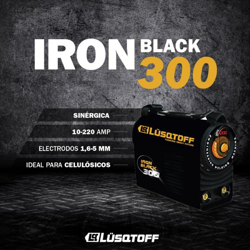 Soldadora Inverter Lusqtoff Iron Black 300 Mma Lift Tig