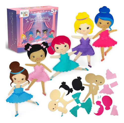 Craftiloo Ballerina Dancers Kit De Costura Para Niños, Diver