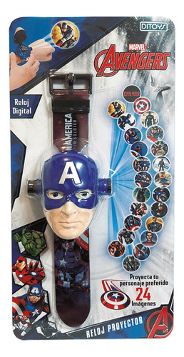 Reloj Proyector Capitán América Avengers Ditoys