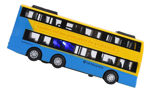 Vehículo Infantil Amarillo Modelo 1:90 Doubledecker Pullback