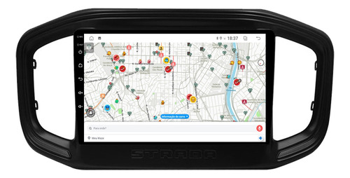 Multimidia Fiat Strada 20/23 9p Android Carplay 2/32gb Voz