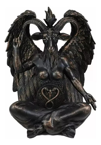 // Hu, 1 Peça, Escultura De Cabra Mágica, Ídolo Satânico Zen