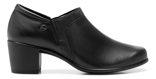 Zapato Tacón Ancho Piel Mujer Negro Flexi 110413 Gnv®