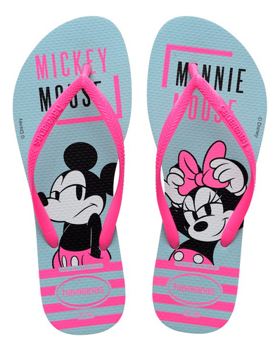 Ojotas Havaianas Infantil Originales Minnie Y Mickey Disney