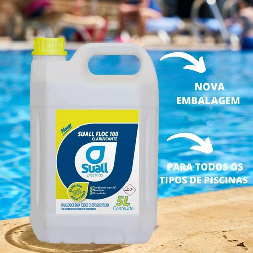 Clarificante Floculante Decantador Piscina Suall 5 Litros