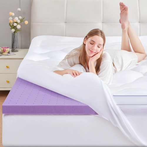 Bdeus Cubrecolchón De Espuma Viscoelástica De Gel Tamaño Kin