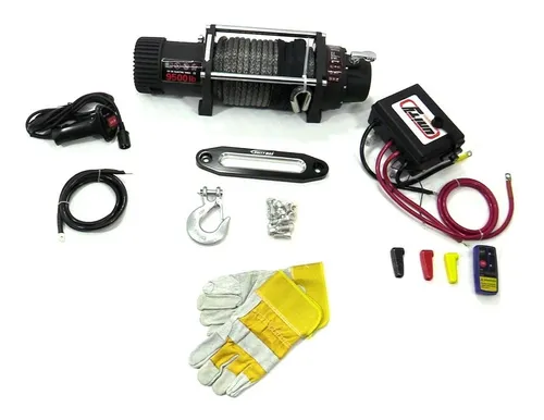 Winche Eléct. 9500 Libras 12v Poila F/carbono Envio Gratis