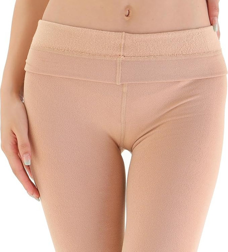 Panty Mallas Opacas Con Forro Polar Para Mujer Térmicas Negro Standrad