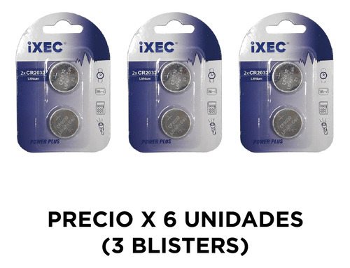 Pila Litio Cr2032 3v Powerplus Ix9908 Precio X3 Blisters