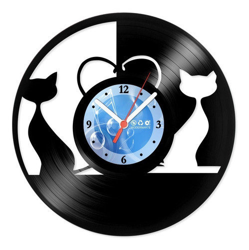Relógio De Parede Disco Vinil Diversos Gatos Love - Vdi-188