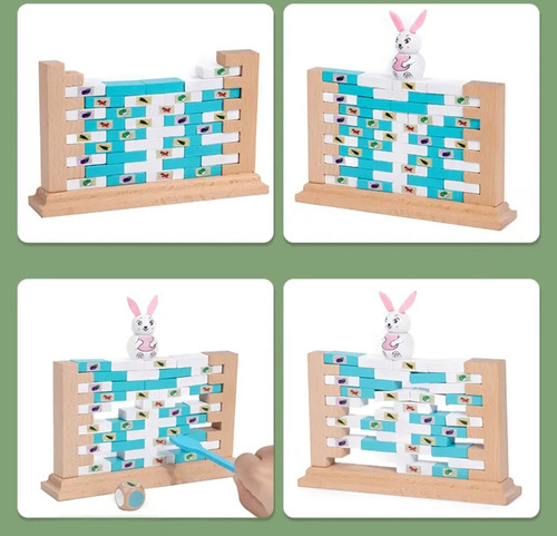 Juego De Mesa Demolición Muro Ladrillos Conejo Interactivo