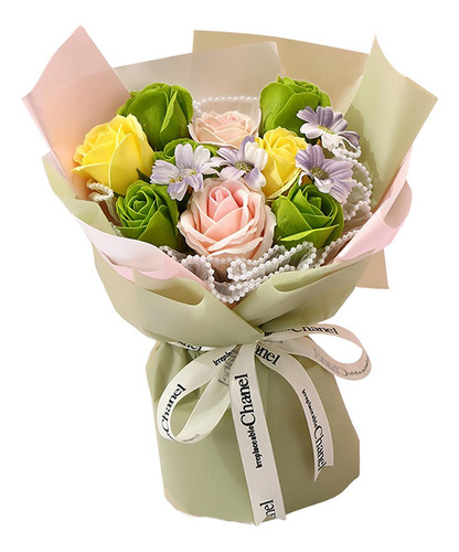 Ramo De Flores De Jabón, Regalo Del Día De La Madre, Verde