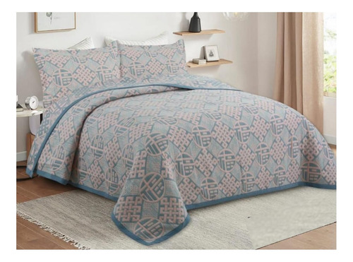 Cubrecama Quilt Verano 100% Algodón 2 Plazas Cl Tfj7