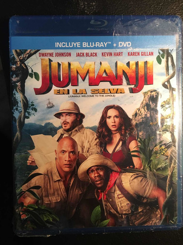 Blu Ray + Dvd Jumanji En La Selva Nueva