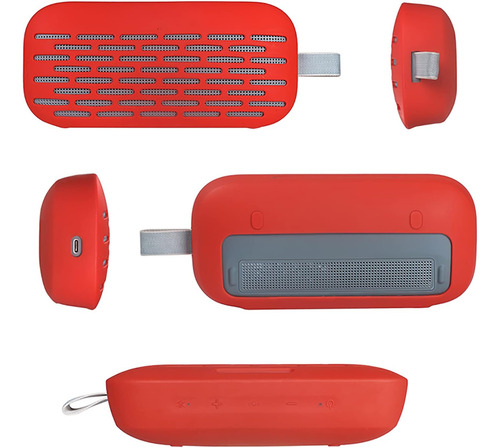 Huayuwa Funda De Silicona (roja) Compatible Con Altavoz Port