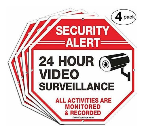 Imagen 1 de 7 de Señales De Vigilancia De Vídeo, Señales De Seguridad, Octago