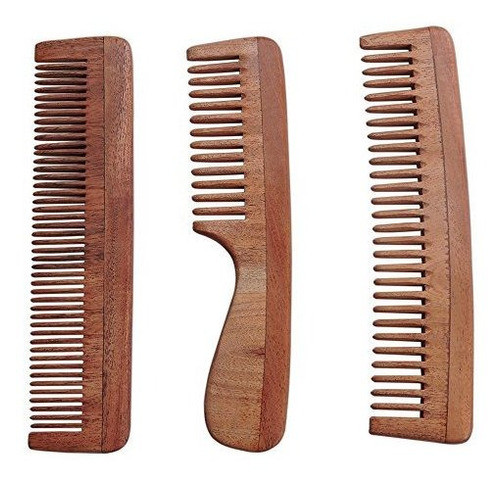 Peines - Peines - Healthgoodsin - Set Of 3 Pure Neem Wood Co