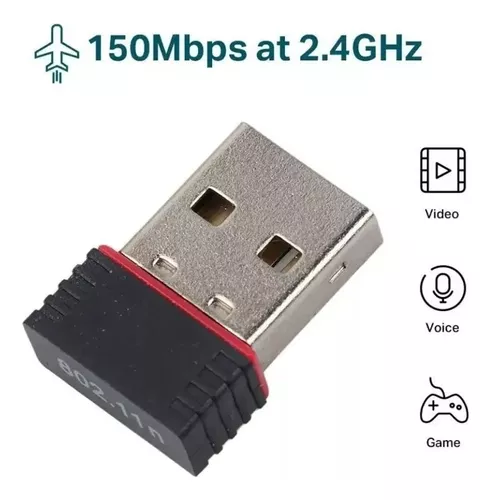 Adaptador Usb Wifi Dual Band (2,4 y 5GHz) 600Mbops mas Bl