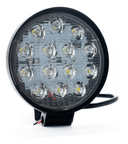 Faro Led Redondo Auxiliar 14 Led 42w 4x4 Agro Off Road