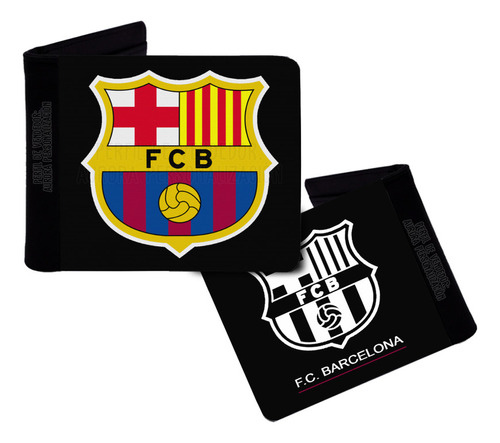 Billetera Cuero Sintetico Barcelona Equipo De Futbol 02
