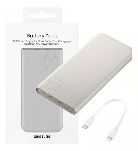Samsung EB-U1200 batería externa 10000 mAh, carga inalámbrica, Plata