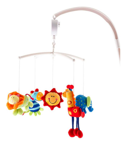 Móvil Para Cuna Musical Carrusel Infantil Interactivo Jugete Color Blanco-multicolor