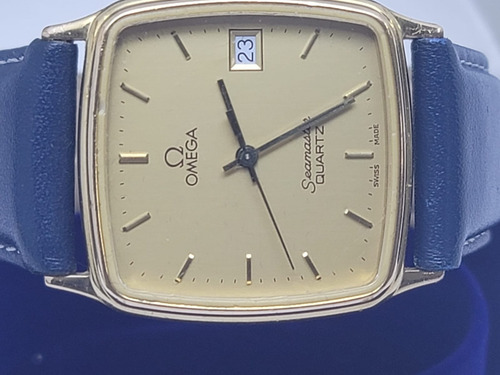 Relógio Omega Seamaster/ Masculino Pulseira. Azul Claro (Usado)