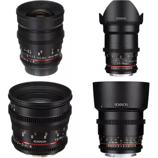 Rokinon 24,, 85mm T1.5 Cine Ds Lens Bundle For Canon