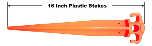 16 12 Pcs Pegs A Las Parchas De Jardín Durables Y Strables P