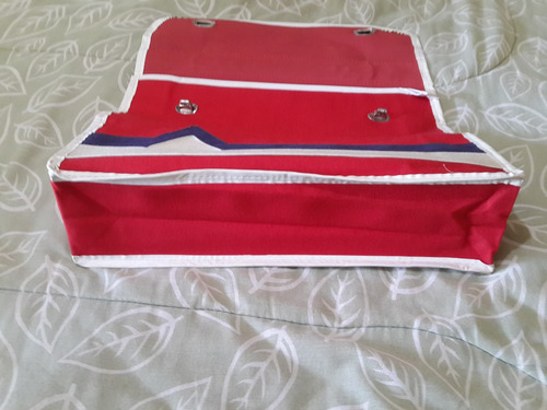 Cartera Maletín Antiguo Tela Con Manija De Taiwan Bolso