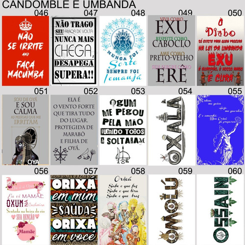 Imagem 4 de 10 de Kit 10 Placas Decorativas Umbanda Candomblé Orixás