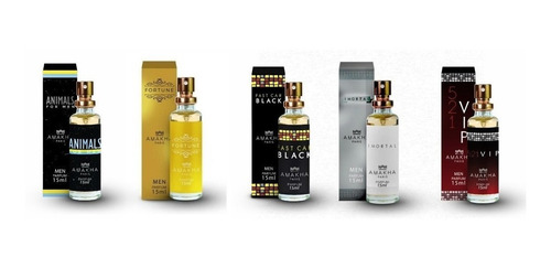 Imagem 1 de 1 de Kit 5 Perfumes Masculinos - 15ml - Amakha Paris Promoção