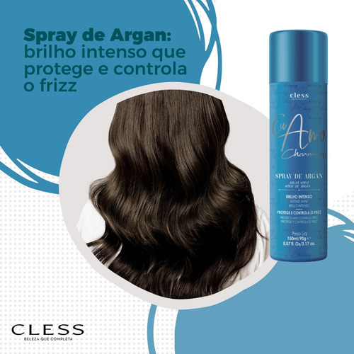 Kit 02 Hair Spray De Argan Eu Amo Charming Cless