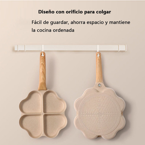 Sartén En Forma De Corazón 4 En1 Antiadherente Mini Multiuso