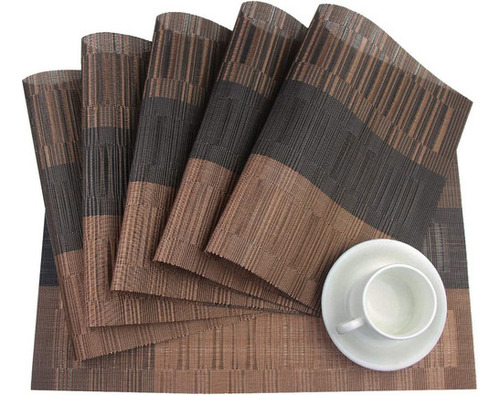 6 Manteles Individuales Pvc De Mesa Comedor Y 1 Camino Mesa