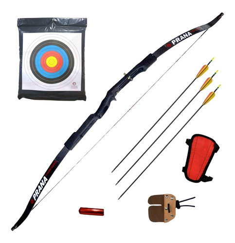 Imagen 1 de 10 de Arco Recurvo Prana Cadete + 3 Flechas Protector Cera Cont