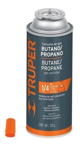 Lata De Gas, 220 Gr, 1/4 De Vuelta Truper 11920