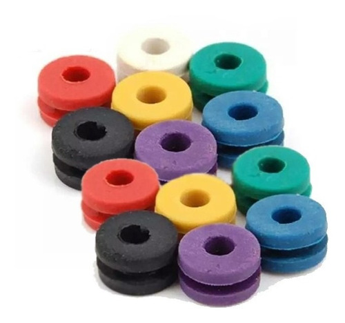 Grommet Ring Borracha Batedor Colorido Maquina Tatto 100 Und