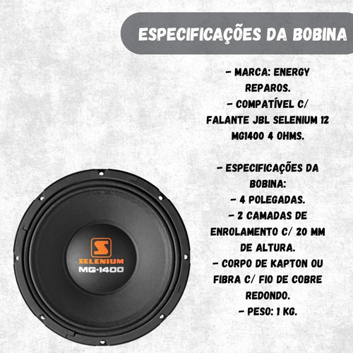 04 Reparos Energy Compatível Selenium 12 Mg1400 Ohms + Cola