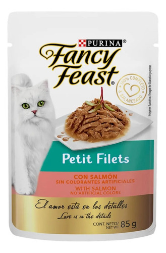 Fancy Feast Petit Filets Pouch | Salmón X 85 Gr