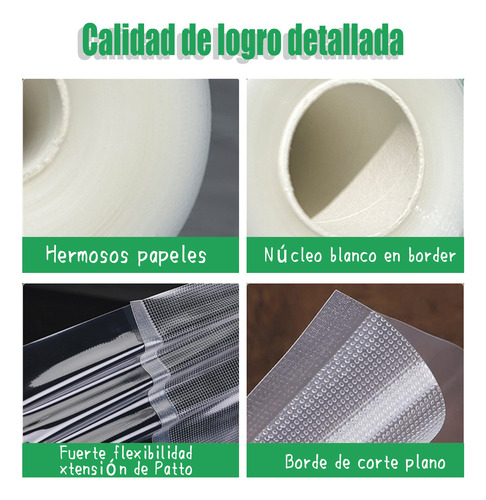 Kit 3 Rollos Bolsas Sellados Al Vacío Para Sellado Al Vacío