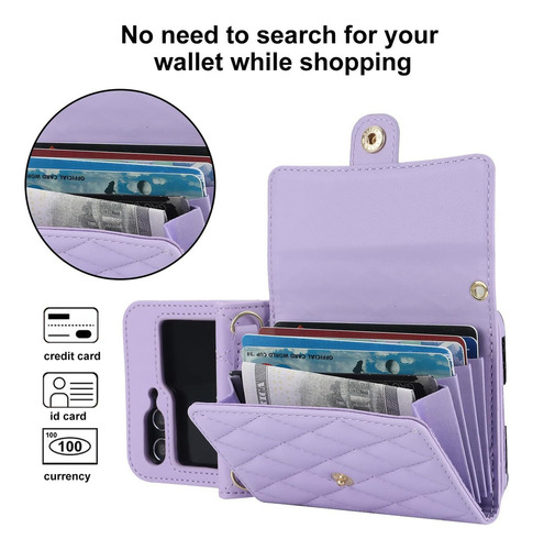 Funda Tipo Billetera Cruzada For Samsung Galaxy Zflip 3/4/5