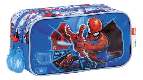 Cartuchera Portalapiz Spiderman 2 Cierres Tech Marvel Wabro