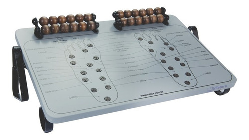 Imagem 1 de 6 de Apoio Ergonomico Pés Messageador Magnetico Reliza Mdf Nr17