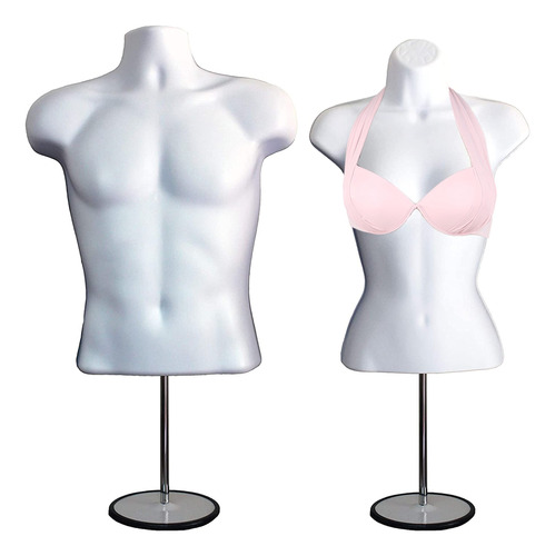 Displaytown Torso De Maniqui Masculino Femenino Con Soporte,