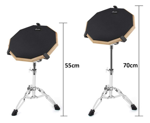 Juego De Batería De Práctica Palmusic Con Soporte Y Baquetas