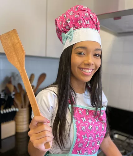 Chapéu Chef Rosa, Gastronomia Cozinha Mestre Cuca Feminino