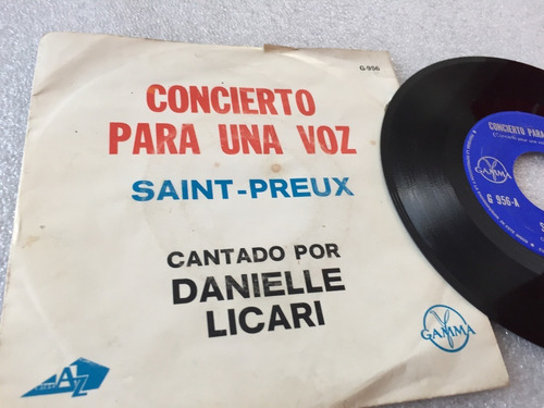 Danielle Licari - Concierto Para Una Voz  Vinyl  7 - 45 Rpm